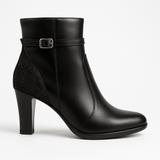 Gheata Dama Din Piele Naturala Negru 908