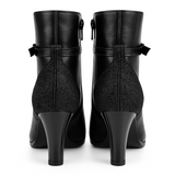 Gheata Dama Din Piele Naturala Negru 908