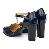 Sandale dama din piele naturala bleumarin 3096