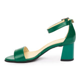 Sandale dama din piele naturala verde 3099