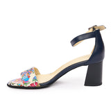 Sandale dama din piele naturala bleumarin 3101