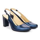 Sandale dama din piele naturala bleumarin 3112