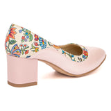 Pantofi dama din piele naturala roz 2143