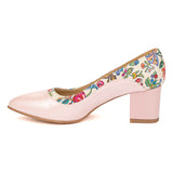 Pantofi dama din piele naturala roz 2143