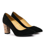Pantofi dama din piele naturala neagra 2036