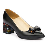 Pantofi dama din piele naturala neagra  814