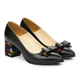 Pantofi dama din piele naturala neagra  814