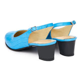 Sandale dama din piele naturala albastra 3132