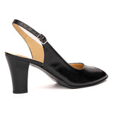 Sandale dama din piele naturala neagra 3024