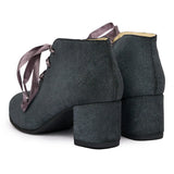Botine dama din piele naturala gri 1056