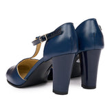 Sandale dama din piele naturala bleumarin 3136