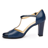 Sandale dama din piele naturala bleumarin 3136