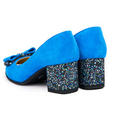 Pantofi dama din piele naturala albastra 2052