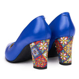 Pantofi dama din piele naturala albastra 2054