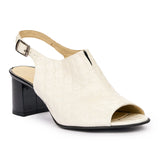 Sandale dama din piele naturala crem 3144