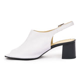 Sandale dama din piele naturala alba 3147