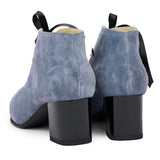 Botine dama din piele naturala bleu 1054