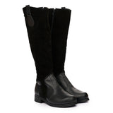 Cizme dama din piele naturala neagra 1039