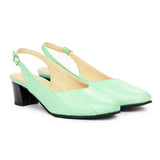 Sandale dama din piele naturala verde 3150