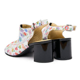 Sandale dama din piele naturala alba 3153