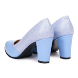 Pantofi dama din piele naturala bleu ciel 2087