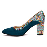 Pantofi dama din piele naturala verde 2119