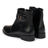 Ghete dama din piele naturala neagra 907